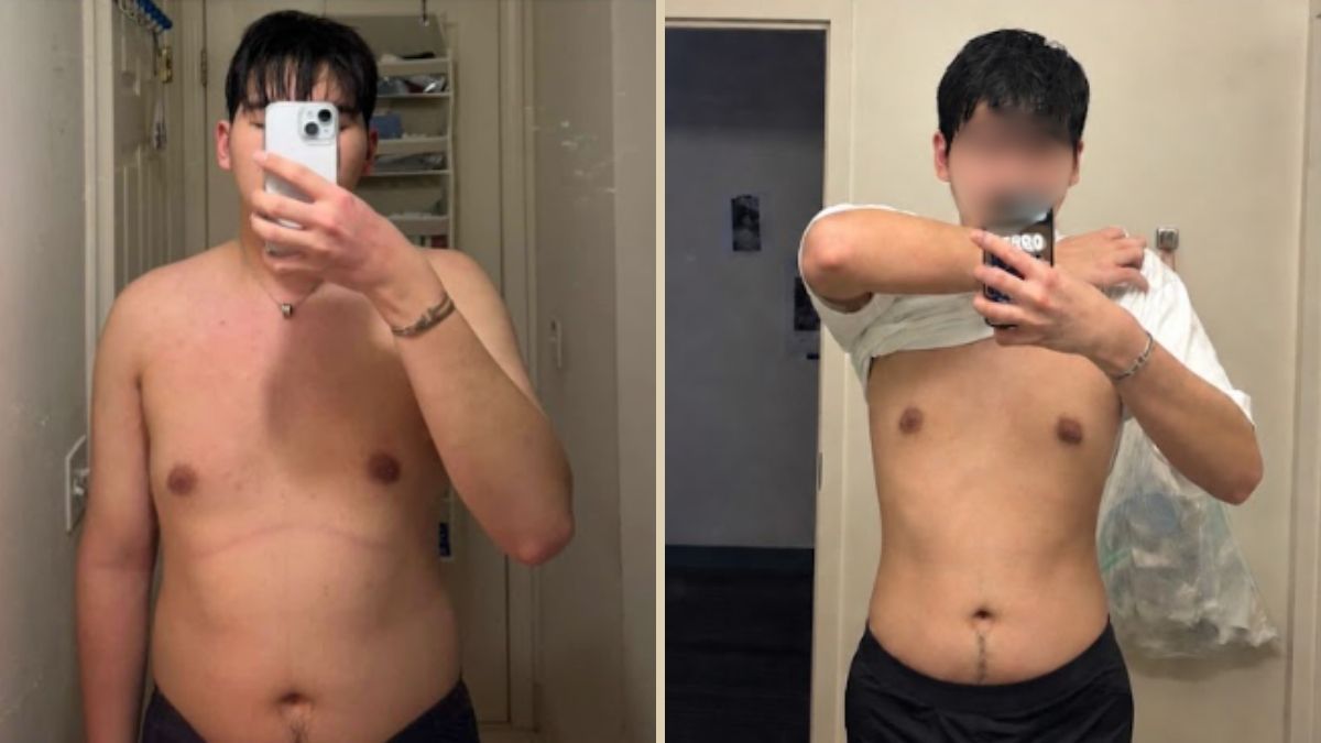 Eton's before and after transformation, 12-week fat loss program